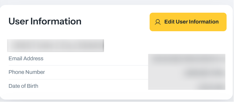 Edit User Info Screenshot